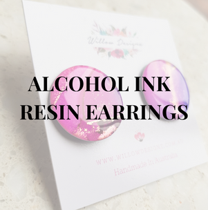 Alcohol Ink and Resin Earrings