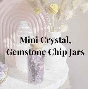 Mini Crystal, Gemstone Chip Jars