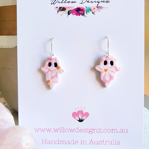 Spooky Handmade Halloween Ghost Earrings