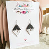 Handmade Double V Shape Polymer Clay Dangle Earrings