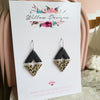 Handmade Double V Shape Polymer Clay Dangle Earrings