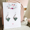 Handmade Double V Shape Polymer Clay Dangle Earrings