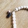 Matte Howlite, Rose Quartz & Sterling Silver bracelet