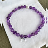 Faceted Amethyst Gemstone Bracelet With Celestial Moon Sterling Silver Charm