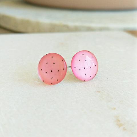 Pretty in Pink Spotty Stud Earrings