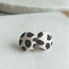 Blush Pink Animal Print Fabric Covered Button Stud Earrings