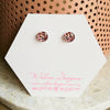 Pink Leopard Print and Stainless Steel Stud earrings