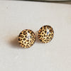 Glass Cheetah Print and Stainless Steel Stud earrings
