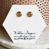 Glass Savannah Print and Stainless Steel Stud earrings