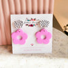 Handmade Pink Polymer Clay Daisy Dangles- You choose