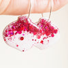 Handmade Sparkly Polymer Clay, Glitter and Resin Christmas Bauble Dangle Christmas Earrings