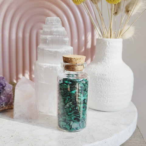 Mini Crystal, Gemstone Chip Jars