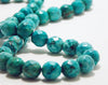 Handmade Turquoise & Matte Black, faceted Onyx Gemstone beaded bracelet